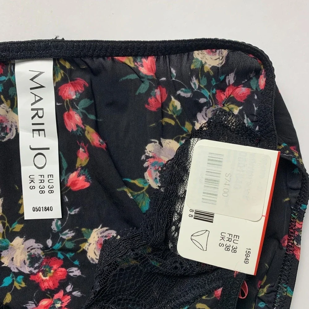 NWT Marie Jo SET Winter Rose Padded Underwire Bra 30E 30DD & Bikini Panty Floral